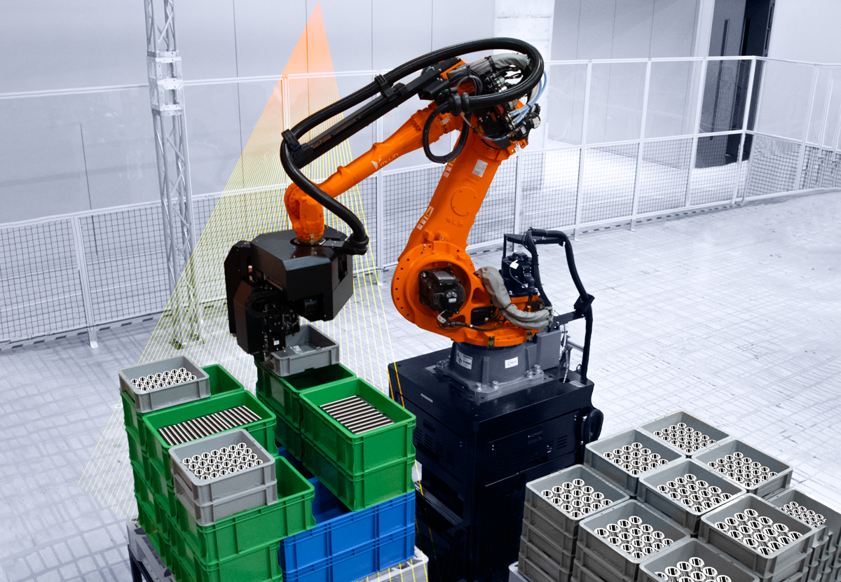 通い箱デパレタイズ/パレタイズロボット